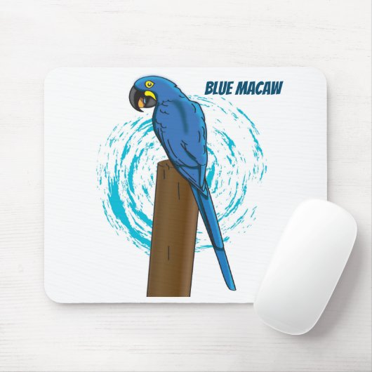 Tapis De Souris Macaw bleu (Avec souris)