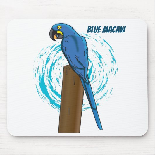 Tapis De Souris Macaw bleu (Devant)