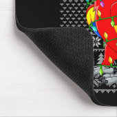 Tapis De Souris Macaw Parrot Christmas Lights Ugly Sweater Funny B (Coin)