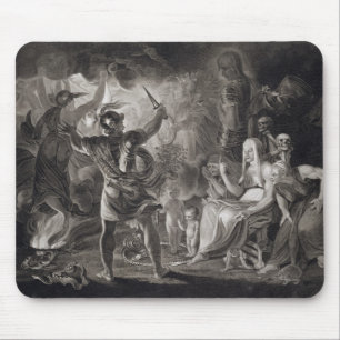 Tapis De Souris Macbeth, les trois sorcières et Hecate dans l'act