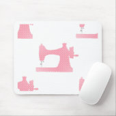 Tapis De Souris machine à coudre rose (Avec souris)