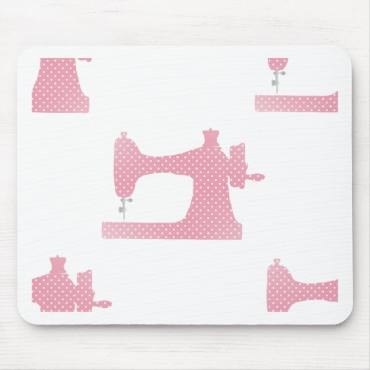 Tapis De Souris machine à coudre rose (Devant)