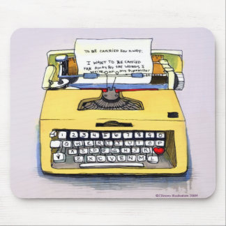 Tapis De Souris Machine à écrire jaune originale