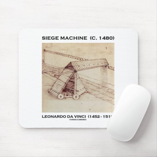 Tapis De Souris Machine de siège (C. 1480) Leonardo da Vinci (Avec souris)