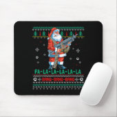 Tapis De Souris Machine Santa Claus Gun Lover Ugly Christmas Sweat (Avec souris)
