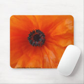 Tapis De Souris Macro orange de pavot (Avec souris)