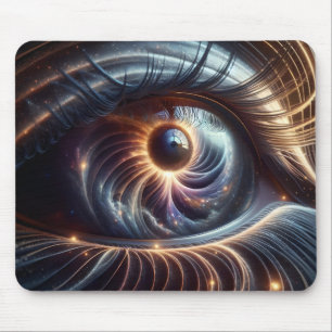 Tapis De Souris Macro Shot of Eye Space Galaxy Digital