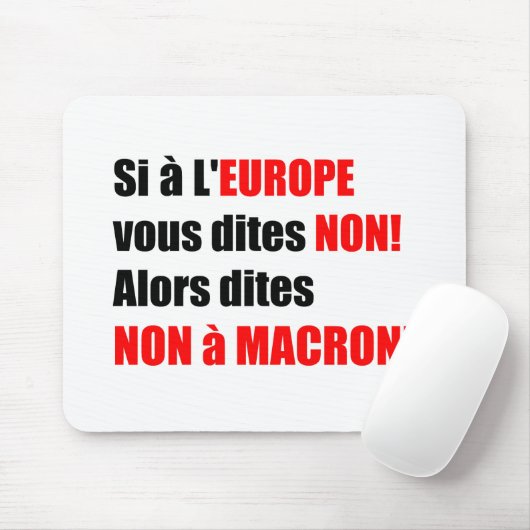 Tapis De Souris MACRON = Mondialisation - Mousepad (Avec souris)