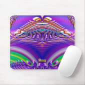 Tapis De Souris MACY ~ Zany Green, Blue, Yellow et Purple (Avec souris)