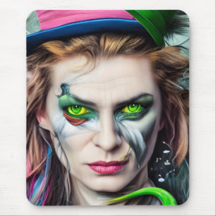 Tapis De Souris Mad AI Généré Hatter Alice Thème
