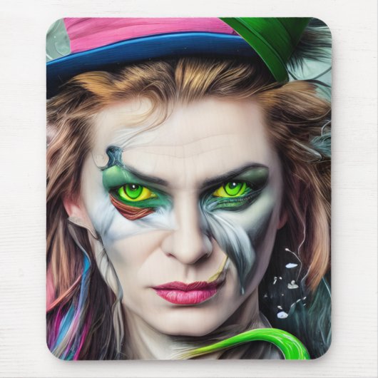 Tapis De Souris Mad AI Généré Hatter Alice Thème (Devant)