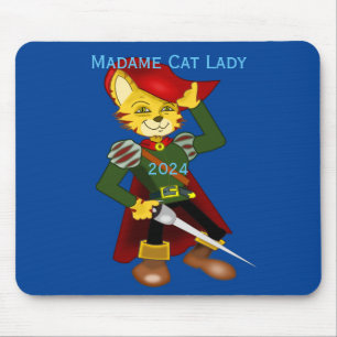 Tapis De Souris Madame Cat Lady 2024 pour le président Thunder_Cov