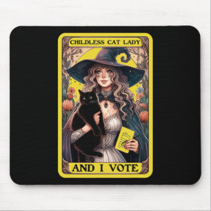 Tapis De Souris Madame chat sans enfants et je vote
