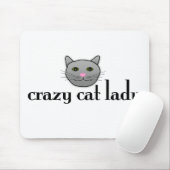 Tapis De Souris Madame folle de chat (Avec souris)