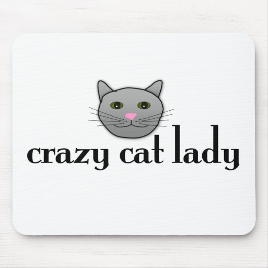 Tapis De Souris Madame folle de chat (Devant)