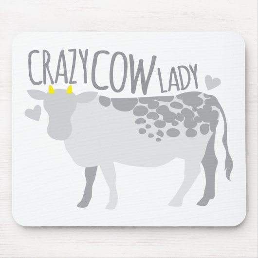 Tapis De Souris Madame folle de vache (Devant)