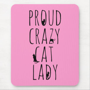 Tapis De Souris Madame folle fière de chat