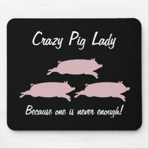 Tapis De Souris Madame folle Mousepad de porc