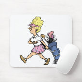 Tapis De Souris Madame Golfer Tshirts et cadeaux (Avec souris)