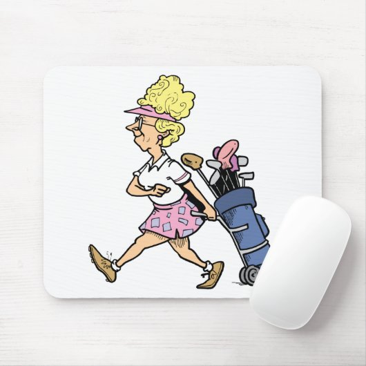 Tapis De Souris Madame Golfer Tshirts et cadeaux (Avec souris)