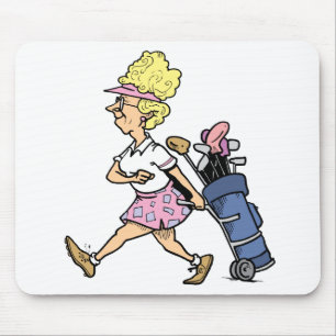 Tapis De Souris Madame Golfer Tshirts et cadeaux