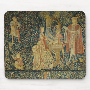 Tapis De Souris Madame jouant l'organe portatif de