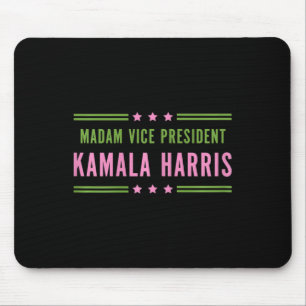 Tapis De Souris Madame la Vice-présidente Kamala Harris Pink Green