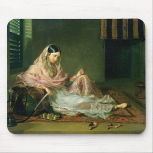 Tapis De Souris Madame musulmane Reclining, 1789 (huile sur la