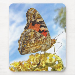 Tapis De Souris Madame peinte par papillon