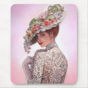 Tapis De Souris Madame victorienne effarouchée "Betty Lu "
