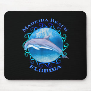 Tapis De Souris Madeira Beach Floride Vacances Souvenir Dauphin