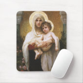 Tapis De Souris Madonna des Roses par Bouguereau (Avec souris)