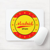 Tapis De Souris Madrid, Espagne, cercle, rouge (Avec souris)