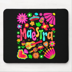 Tapis De Souris Maestra cinco de mayo prof espagnol mexicaine boho