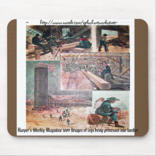 Tapis De Souris "Magazine Vintage Lumber-Harper"