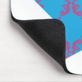 Tapis De Souris Magenta-Aqua 2 de damassé (Coin)