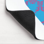 Tapis De Souris Magenta-Aqua 3 de damassé (Coin)