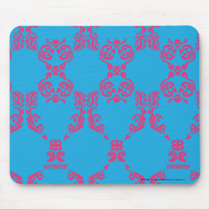 Tapis De Souris Magenta-Aqua de damassé