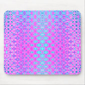 Tapis De Souris Magenta, bleu ciel et géométrie marine (Devant)