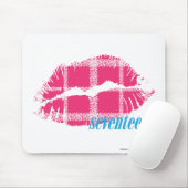 Tapis De Souris Magenta de plaid (Avec souris)
