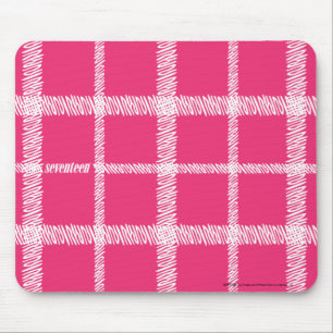 Tapis De Souris Magenta de plaid