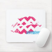 Tapis De Souris Magenta de zigzag (Avec souris)