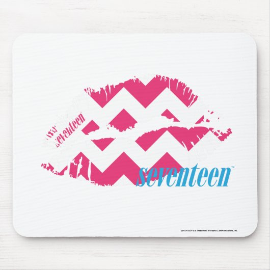 Tapis De Souris Magenta de zigzag (Devant)