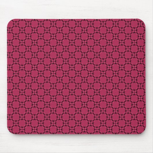 Tapis De Souris Magenta Funky Circles Mousepad (Devant)