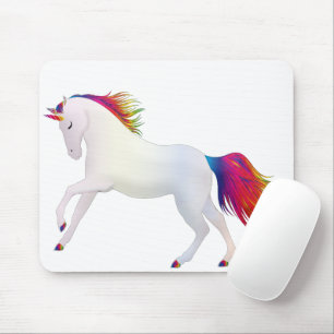 Tapis De Souris Magic Prancing Unicorn Rainbow modèle personnalis