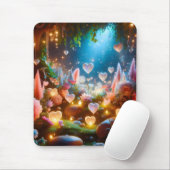 Tapis De Souris Magical Glowing Flowers Heart Garden (Avec souris)