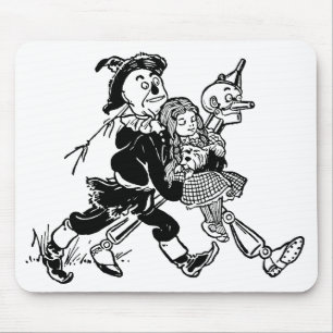 Tapis De Souris Magicien de Oz vintage Dorothy dormant avec des pa