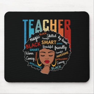 Tapis De Souris Magie Black Teacher Histoire Noire Mois Afro Cheve