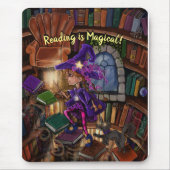 Tapis De Souris Magie dans la bibliothèque 'La lecture est magique (Devant)