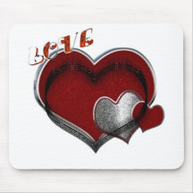 Magie de coeur Pad Souris Blanc